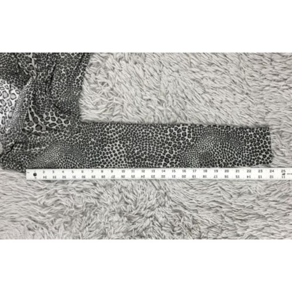 Norma Kamali Dress S Animal Print Black Gray White V Neck Knot mob wife party - Picture 8 of 8